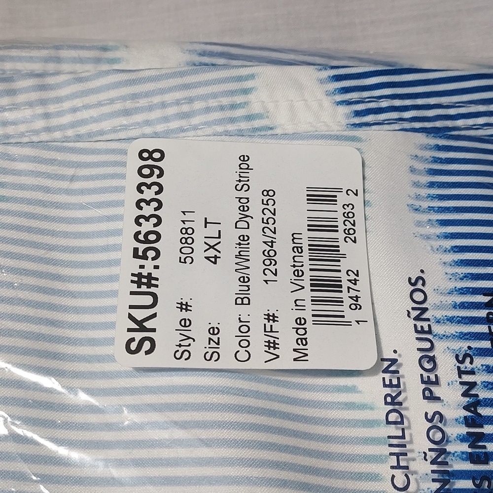 NEW Lands End Striped Drawstring Lined Mens Swim Trunks Size 4XLT - Picture 5 of 5